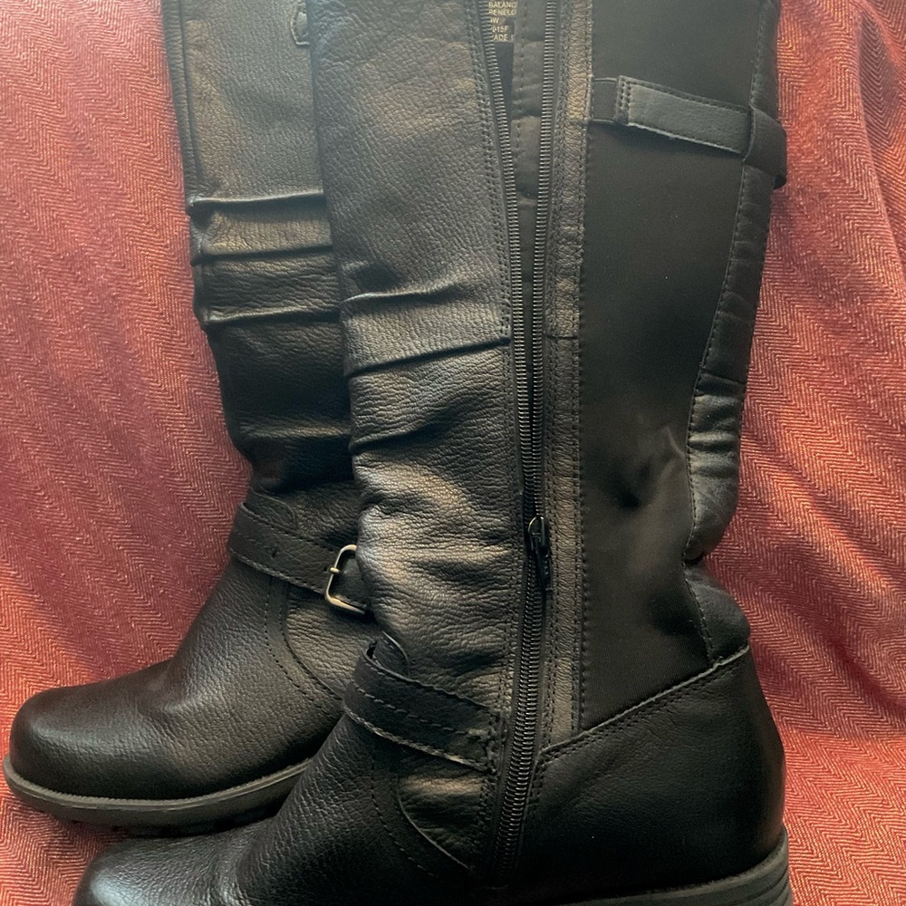 Earth Origins Black Winter Rain Boots with Knee High Design and Comfortable Sole